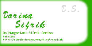 dorina sifrik business card